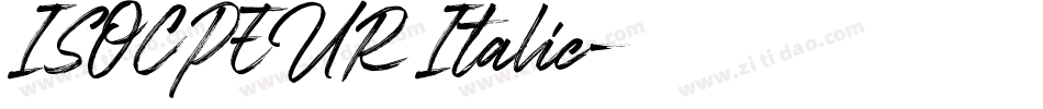 ISOCPEUR Italic字体转换